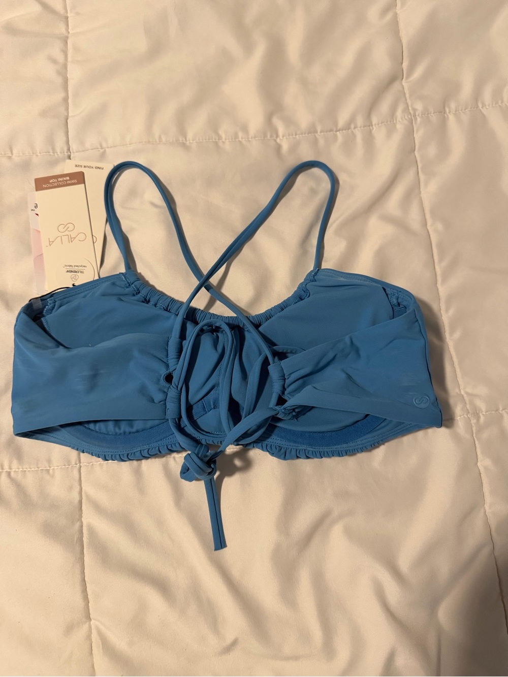 CALIA by Carrie Underwood Blue Bikini Top - Picture 2 of 4